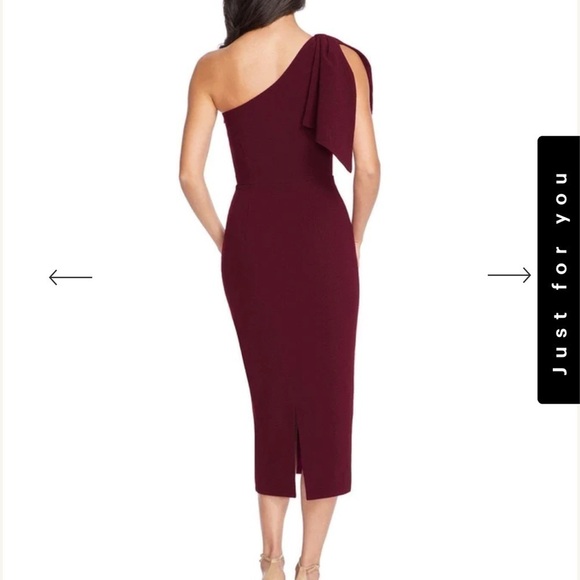 Dress The Population Tiffany Dress Burgundy - Picture 2 of 7